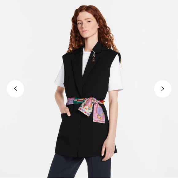 LOUIS VUITTON SCARF MONOGRAM SILK BLACK LOGO BEANIE M77675 NEW - Picture 3 of 13